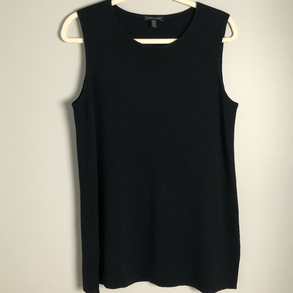 Eileen Fisher 100% Wool Tunic Tank Top Sz Medium